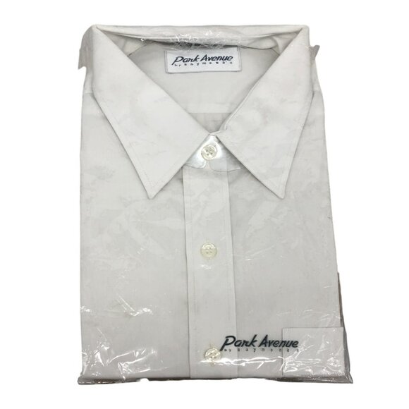 NWT Park Avenue by Raymonds White Plain Long Sleeve Button Up Dress Shirt 44 - Picture 1 of 8